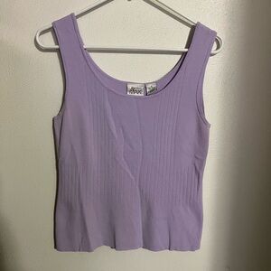 MADISON & MAX Classic Ribbed Thick Casual Tank Top Lilac Purple Women's‎ Size M